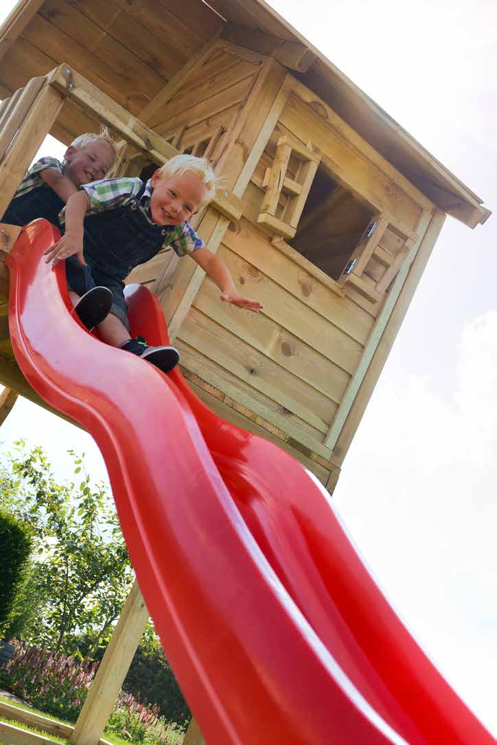 10 SPEEL- TOESTELLEN Kinderspeelhuis Snoepie Exclusief glijbaan 235 cm.