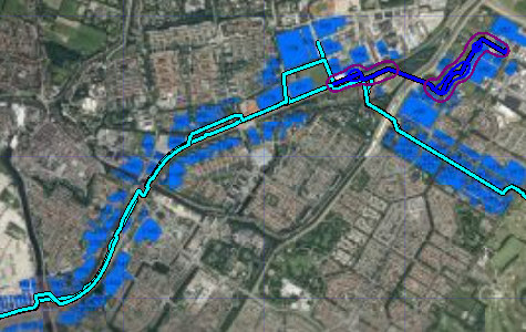 7 RISICOBEREKENING AARDGASTRANSPORTLEIDING W-570-26 Aardgastransportleiding W-570-26 ligt op minimaal circa 1000 meter van de geplande bebouwing.