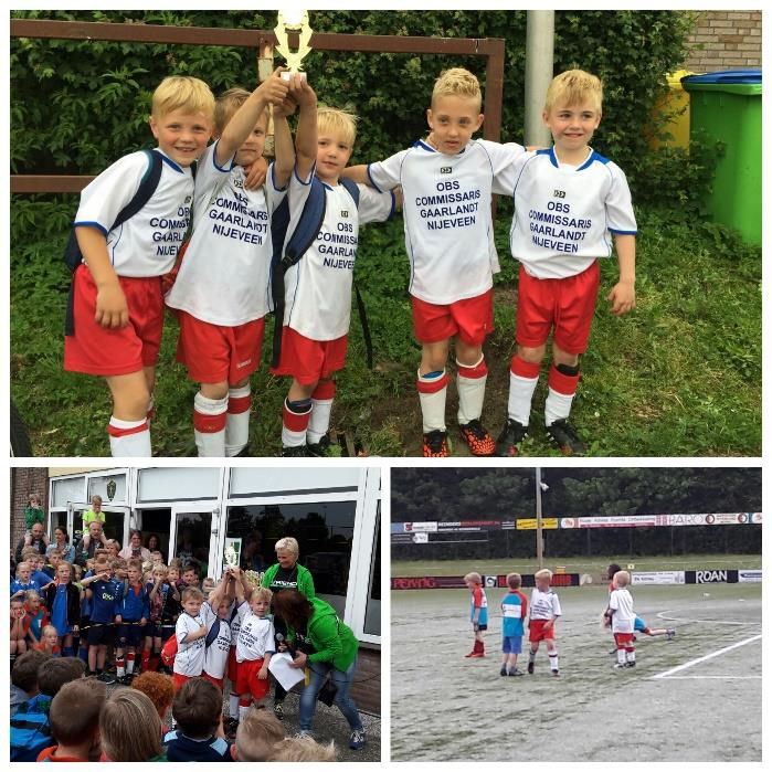 Voetbal 4 x4 op 18 mei in Meppel Groep 2/ 3 deed ook aan het 4 x 4 toernooi mee en wonnen de 1 e prijs!