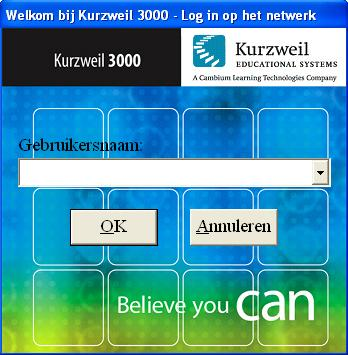 Handleiding voor gebruik van Kurzweil Bijlage 7 Het gebruik van Kurzweil thuis: Ga op internet naar http://student.