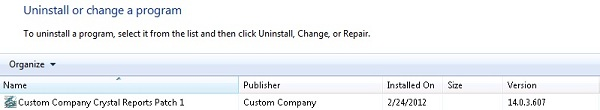 SAP Crystal Reports 2011 aanpassen Nadat u de naam van de uitgever in het configuratiebestand hebt gewijzigd, voert u het aanpassingsprogramma uit en installeert u vervolgens het aangepaste product;