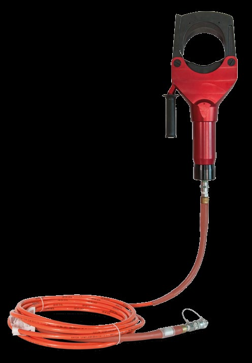 Snijgereedschap Hydraulische snijvijzels Hydraulische kabelschaar met compacte accu pomp ASSA Een veiligheidsschaar combinatie volledig conform aan de norm EN 50340.