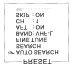 3. Druk 3 sec lang op de [MENU]- toets om in de preset- mode te komen. Druk opnieuw op [MENU] om in de SET mode te komen. 4. Druk op de [CH+]of [CH-] toets om een punt te kiezen. 5.