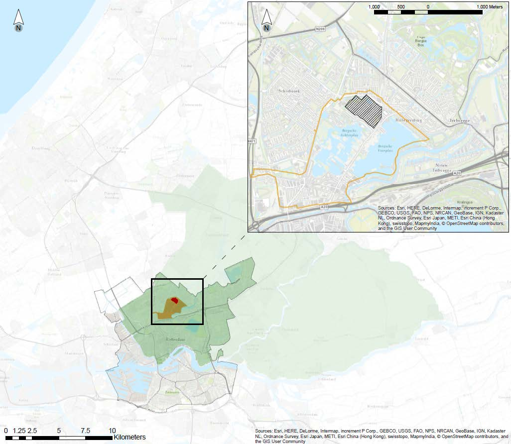 2 Gebiedsbeschrijving 2.1 Ligging onderzoeksgebied De wijk Oud Hillegersberg ligt in Hillegersberg-Schiebroek in het noordoosten van de Gemeente Rotterdam.