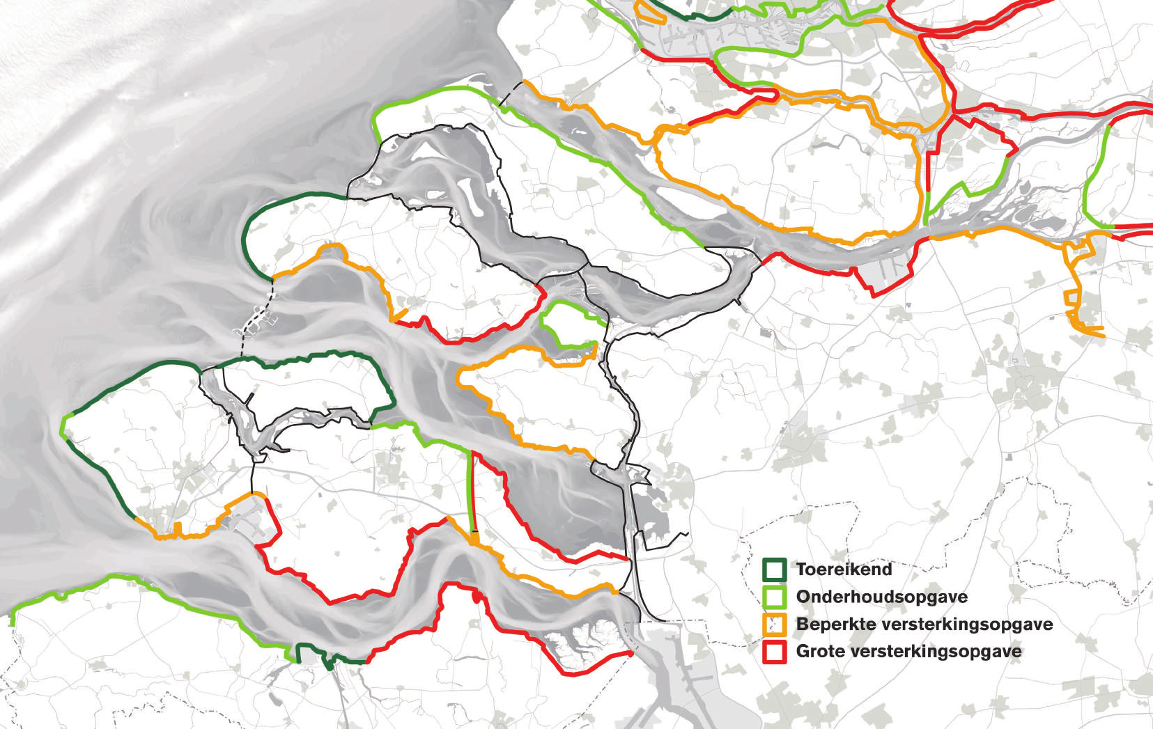 Dijkversterkingsopgave tot 2050 op basis van de