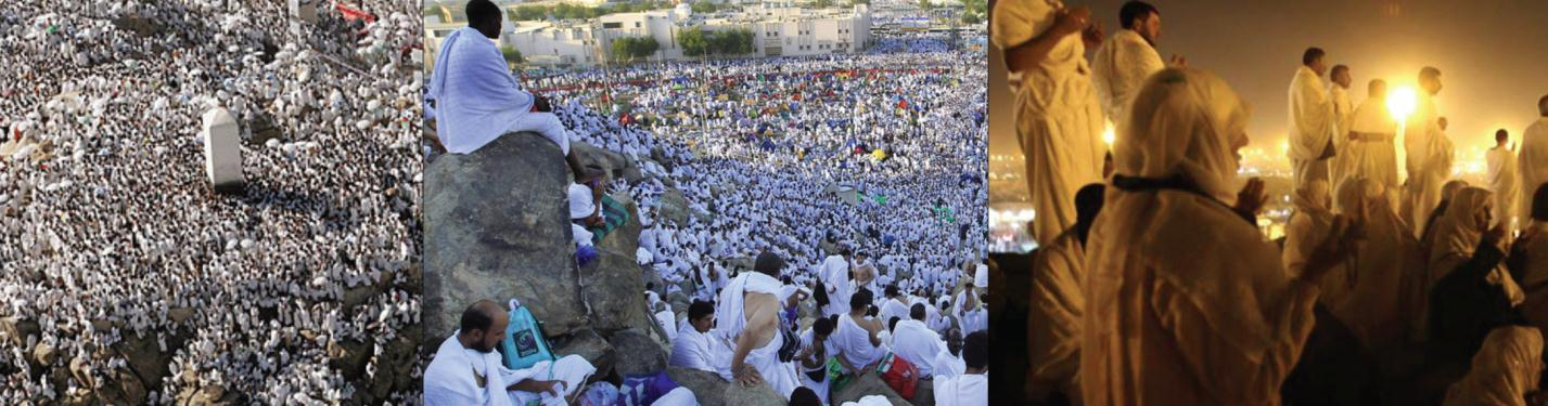 bedevaart gaan. Dag 2: 25 oktober. Hajj dag 2: Heilige daad 2: Woeqoef (staan op de berg Arafat) s Morgens na de gebeden begeven de pelgrims zich naar de vlakte van Arafat.