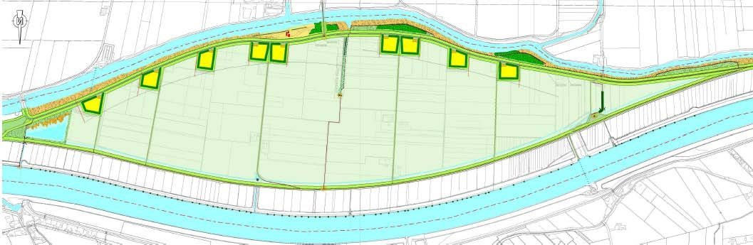 Figuur 17: Inrichtingsschets Overdiepse Polder Figuur 18: Principeprofiel rivierdijk Overdiepse Polder 2.