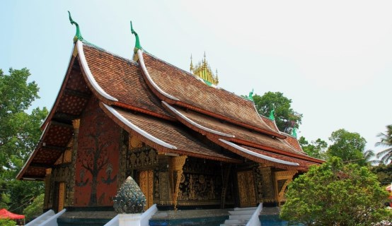 meest gefotografeerde tempel van de stad. Retour naar Luang Prabang.