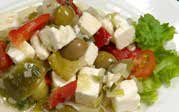 Maaltijd salades - op basis van goenten in heldere dressing Griekse