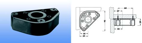 Sokkelpoot type 470 - verstelbaar: -15/+30 mm 021622 zwart 80 mm 45 mm 200 021623 zwart 100 mm 45 mm 200 021624 zwart 120 mm 45 mm 200 021625 zwart 130 mm 45 mm 200 021626 zwart 150 mm 45 mm 200