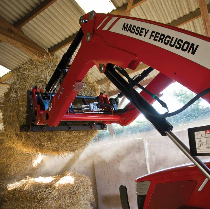 18 www.masseyferguson.com Werken met een combinatie van een Massey Ferguson trekker en voorlader betekent dat uw dagelijkse werk veel gemakkelijker wordt.