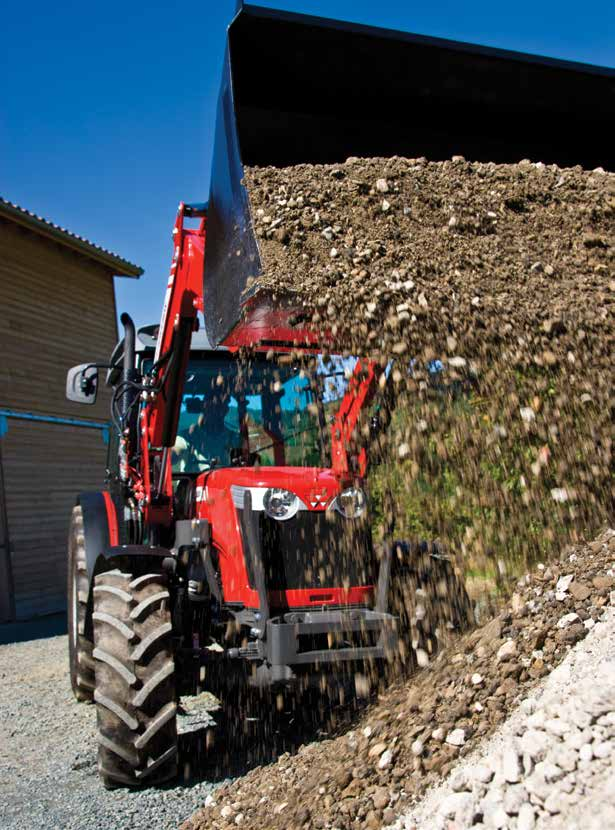 20 www.masseyferguson.com MF 3600 met voorlader: Modern, eenvoudig, functioneel Totaal zicht Een onbelemmerd zicht op het werktuig bij uiteenlopende werkzaamheden.