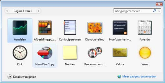 Nero DiscCopy 2 Nero DiscCopy Op een computer met Windows Vista is Nero DiscCopy automatisch beschikbaar in de zijbalk als de Nero-suite is geïnstalleerd.