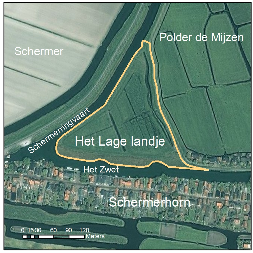 1. INVENTARISATIE 1.1. Inleiding Het Lage landje ligt direct ten noorden van het dorp Schermerhorn.