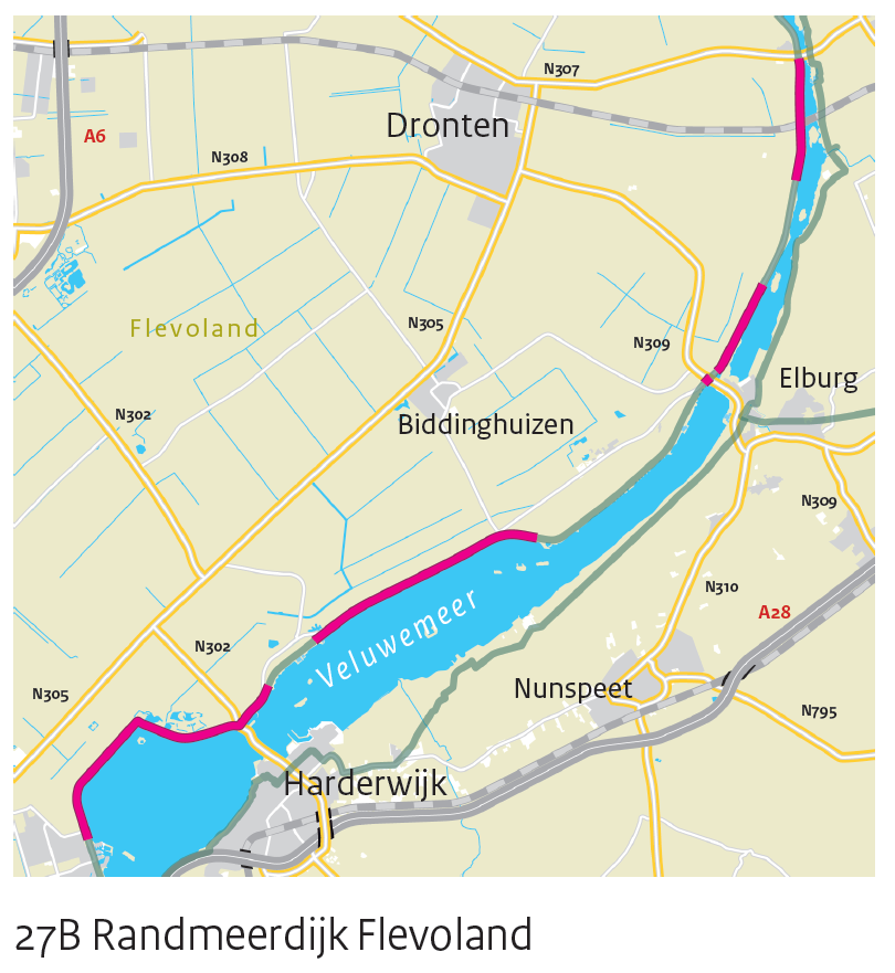 Voor de bepaling van het hydraulisch belastingniveau (en geassocieerde waterstands- en golfcondities) voor dijken langs de Veluwerandmeren wordt het onderstaande stappenplan aanbevolen.