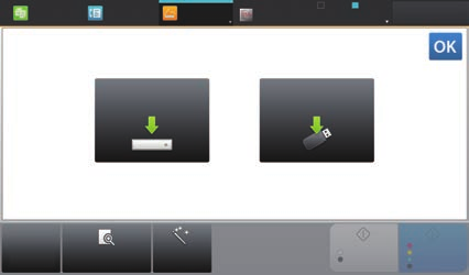 DOCUMENTARCHIVERING 5 Scan naar HDD/USB Tik op de toets [Scan naar HDD]. Scan naar HDD Scannen naar ext. geh.app. Voorbeeldweergave Auto Inst.