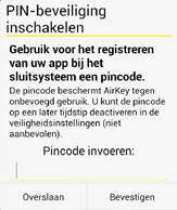 AirKey-app op uw smartphone (deze is te vinden in de Google PlayStore).