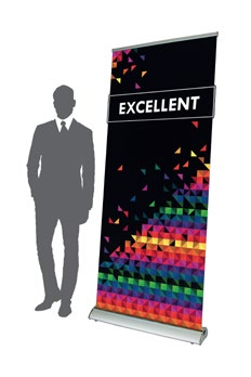 VIP Mints XL Roll-up Banners Roll-up Banner A3 A3 formaat (297 x 420 mm) Materiaal casette: Aluminium met