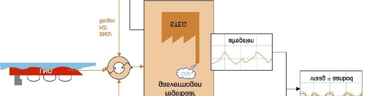 Het model kenmerkt zich door een verschuiving van kolengestookte energiecentrales naar energie-efficiënt gasgestookt vermogen (en WKK).