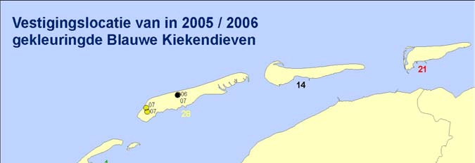 weinig om sterfte te compenseren. Tussen eilanden bestaan wel grote verschillen, zo zit Texel met 1.