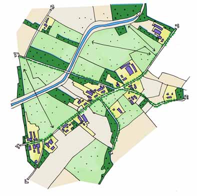 3D Beekdalen Het deelgebied beekdalen bestaat grotendeels uit het beekdal van de Kabroekse Beek. Deze kenmerkt zich als een halfopen agrarisch gebied met lichte verstedelijking.