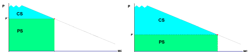 Effectenanalyse van de opgelegde verplichtingen Figuur 27: Schematische weergave van het statisch effect van regulering. 1365.