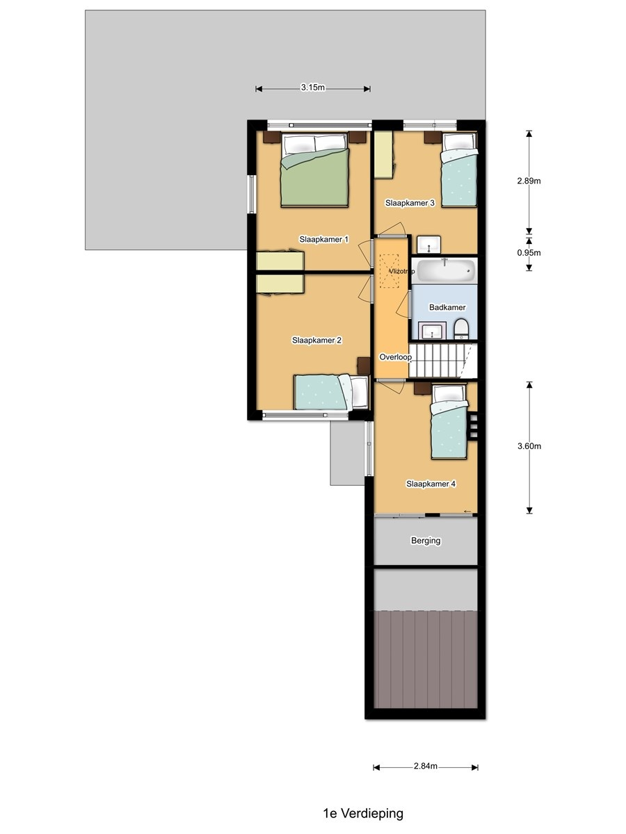 PLATTEGROND 2D VERDIEPING :