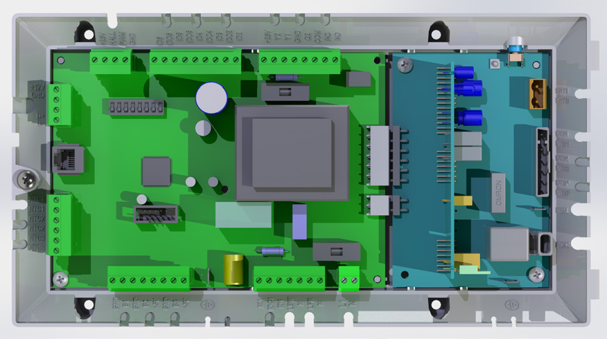 PL NB: il comando remoto supporta sonde NTC da 10 KΩ tipo β 3435K. 3. Impostare i corretti indirizzi dei generatori utilizzando gli switch presenti sulle schede CPU-, come indicato nell esempio a fianco.