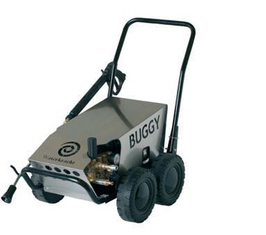 Buggy - RVS Robuuste koudwater hogedrukreiniger geschikt voor vele uiteenlopende zware klussen in de bouw, agrarische sector en industrie. Geschikt voor de veeleisende, intensieve gebruiker.