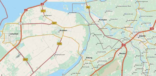1.3 Weginfrastructuur Om de effecten van de Hanzelijn in beeld te brengen is het noodzakelijk om ook het aanbod van weginfrastructuur in de regio te beschrijven.