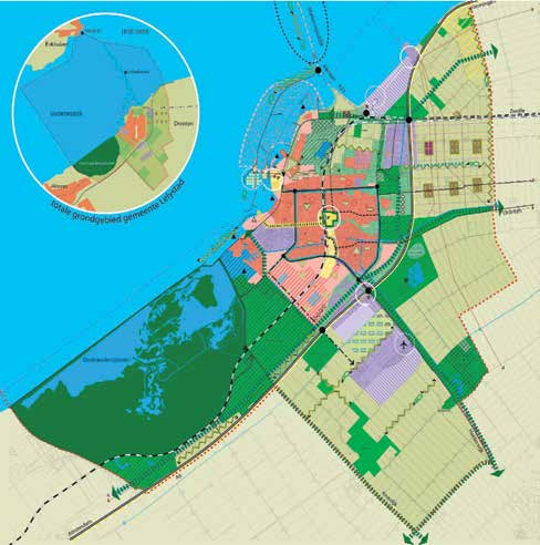 Centraal bij de plannen voor de groei van Lelystad staat het behoud van de kernkwaliteiten groen, water, rust en ruimte en de ontwikkeling van een bruisend stadshart, economische knopen, het