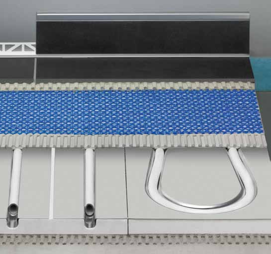 Vloersystemen Voordelen: Elk systeem kan met een buisafstand van 25 cm, respectievelijk 12,5 cm geplaatst worden (Bijvoorbeeld Blanke PERMATOP 1000 db/25 of 12,5).