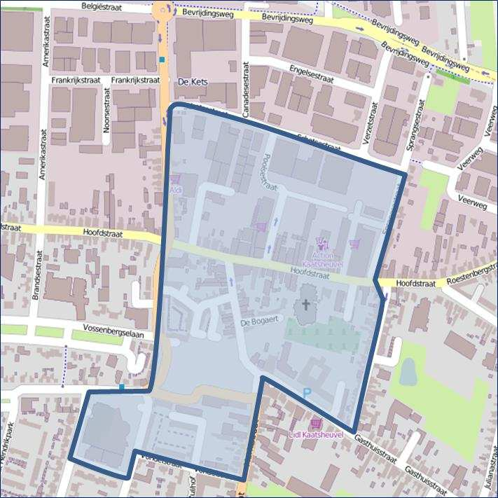 Voor het vaststellen van de parkeereis wordt de volgende zone-indeling gehanteerd: 1. Centrumgebieden van Loon op Zand en Kaatsheuvel (zie kaart). 2.