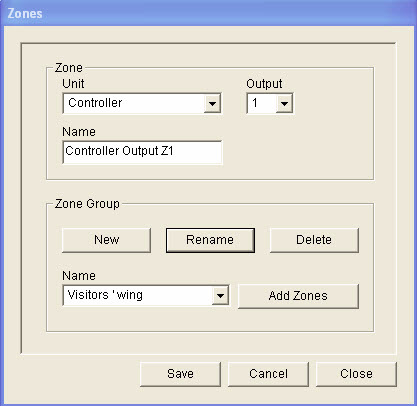 20 nl Configuratie Configuratie Plena VAS Afbeelding 4.9 Naam van zonegroep wijzigen (stap 3) 4. Klik op de knop Opslaan (Save) om de wijzigingen op te slaan.