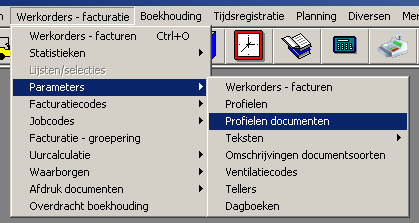 Kies bij Soort document voor Werkorder.