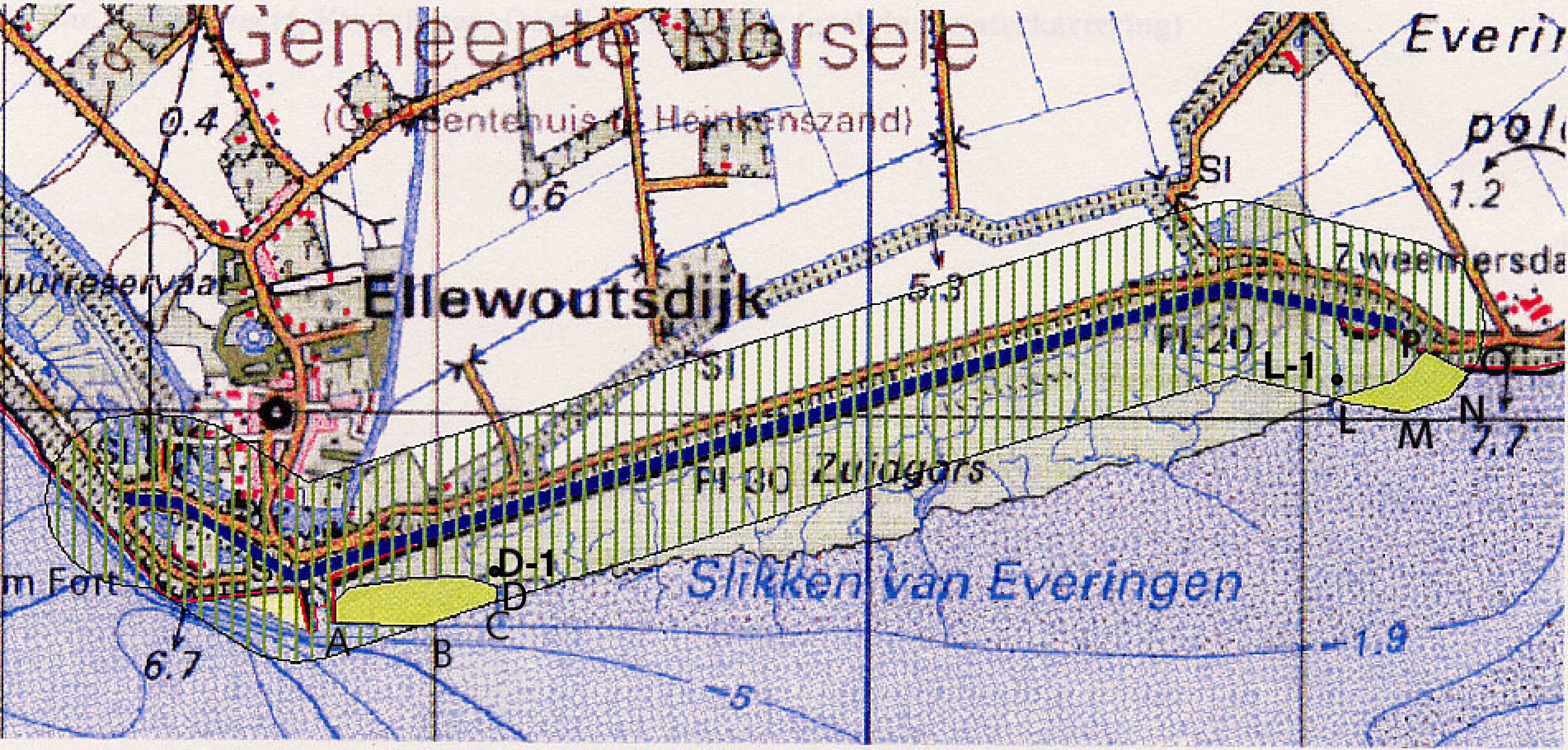 2 Materiaal en methoden 2.1 Algemeen Het dijktraject Zuidgors ligt direct ten oosten van Ellewoutsdijk op Zuid-Beveland langs de noordelijke oever van de Westerschelde.