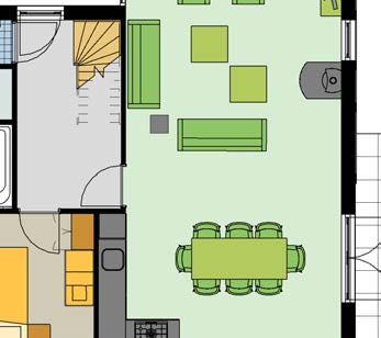 Op de verdieping bevinden zich de andere 3 slaapkamers met