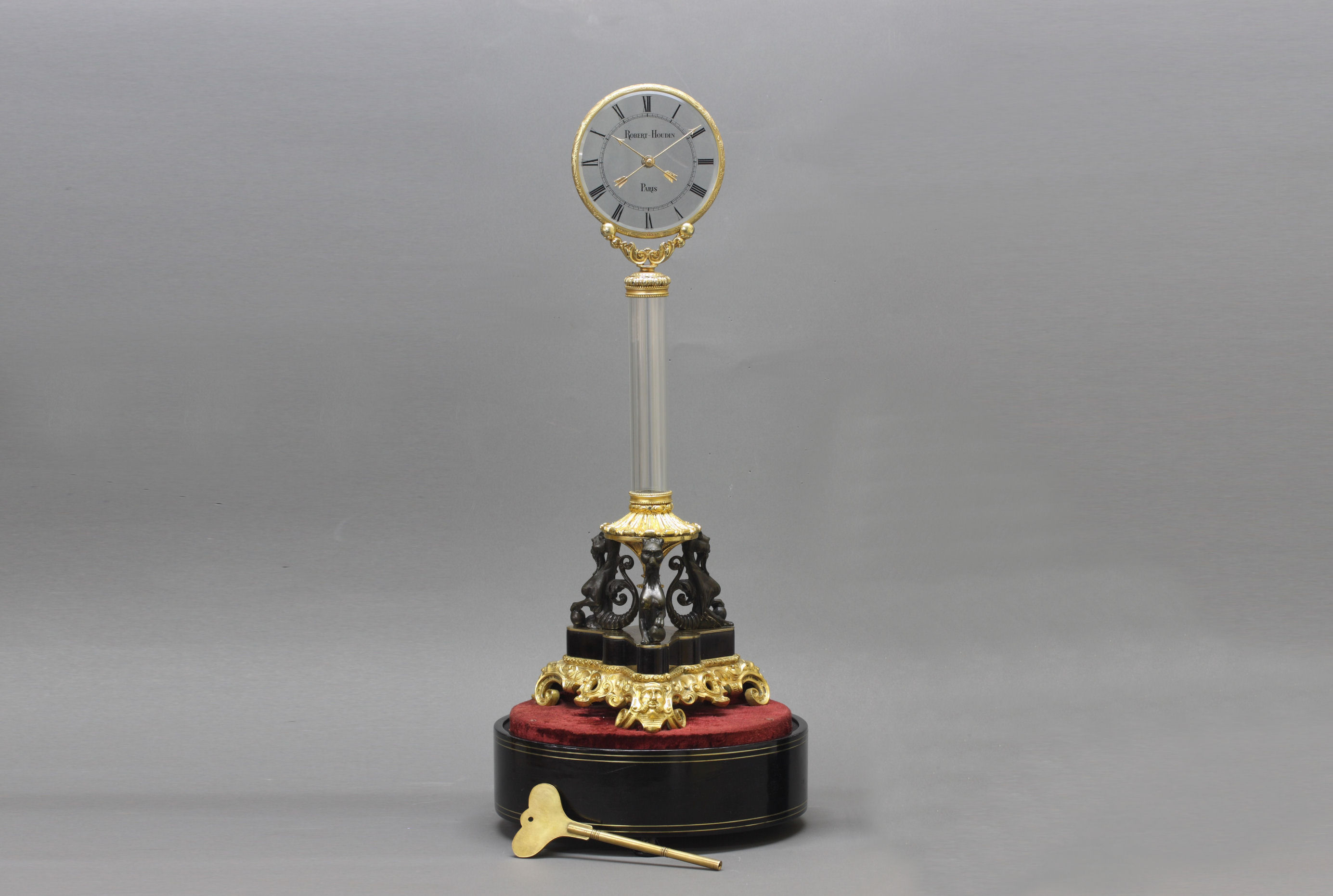 N 74 JACQUES NÈVE Horloger d Art - Uurwerkmaker + 32 (0)477 27 19 08 - jneve@horloger.net - www.horloger.net Jean Eugène ROBERT-HOUDIN (Blois, 1805 Saint-Gervais, 1871) KLOK MET DRIE MYSTERIES Parijs, omstreeks 1850.