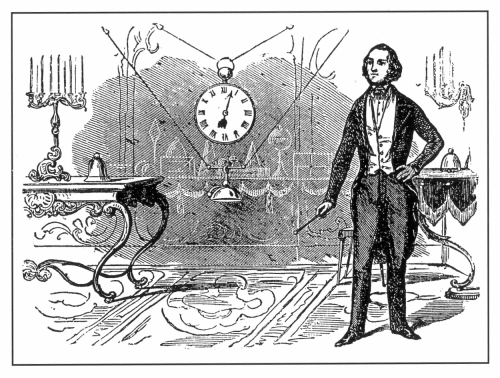Fig. 7. Robert-Houdin, de magische klok, 1845.