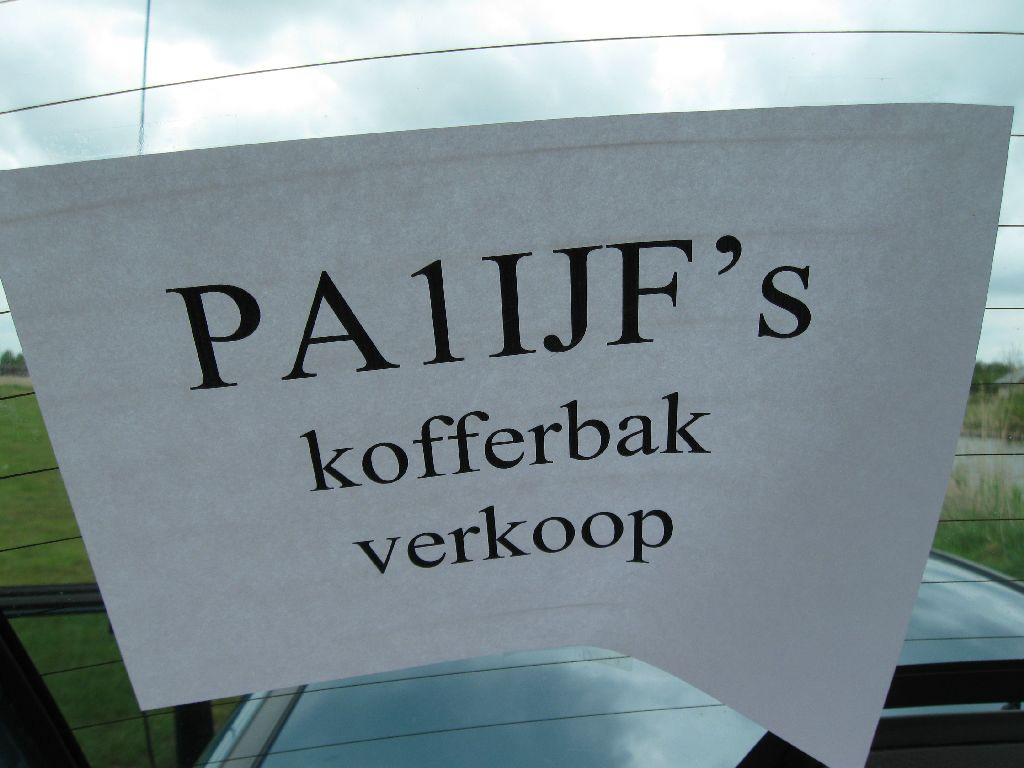 In de avond: Radio-Vossejacht i.s.m. Scoutinggroep uit Kapelle Zaterdag 4 juni 9.00u. Opbouwen antennepark en velddagstation. 10.00-11.00u. Kofferbakverkoping? Knutsel W.A.T.