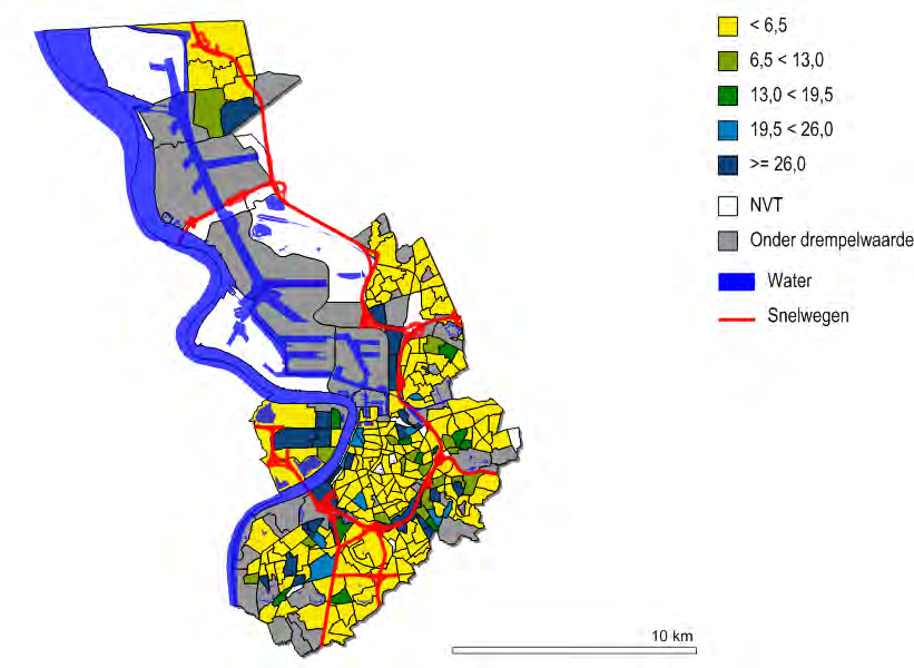 KAART 1: AANDEEL SOCIALE WONINGEN (%) Bron: Stad Antwerpen, Samen Leven 2011 Bewerkingen door Studiedienst Stadsobservatie 3.2.2.3 Wonen en zorg In dit deel besteden we aandacht aan cijfers m.b.t. ouderenzorg.