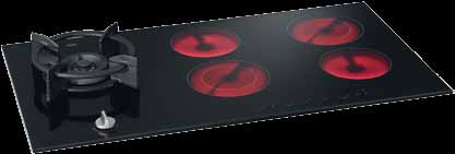 Kookplaten keramische kookplaat met Iris Slide Control (90 cm) keramische kookplaat (90 cm) met wokbrander snel opwarmende Cook light verwarmingselementen 2 dubbelkringszones Ø 180 / 2000 W 1