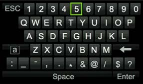 Hoofdstuk 4: Bedieningsinstructies Virtueel toetsenbord Er wordt een toetsenbord op het scherm weergegeven als u tekens moet invoeren in een vensteroptie. Klik op een toets om dat teken in te voeren.