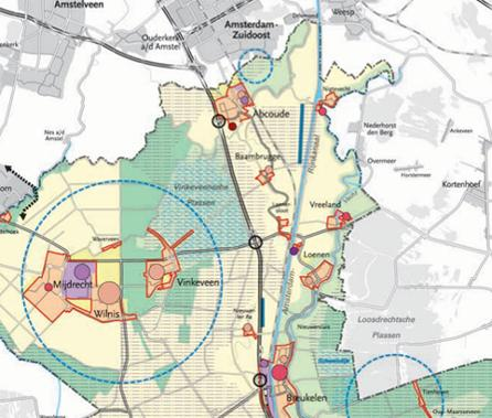 Uitsnede streekplankaart en rode contouren; bron Streekplan Utrecht De Vecht De Vecht is te verdelen in meerdere onderdelen, waarbij Vreeland in het landgoeddeel (tussen Maarssen en Nigtevecht) ligt.