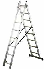 00 Reformladders met uitgebogen ladderbomen Multifunctionele reformladders met uitgebogen bomen Zowel als rechte ladder