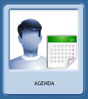 8.6 Agenda Agenda stap 1/4 Klik op agenda. Selecteer de contactpersoon bij wie u iets in de agenda wilt plaatsen door er op te klikken.