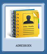 10.3 Adresboek Adresboek stap 1/3 Klik op ADRESBOEK.