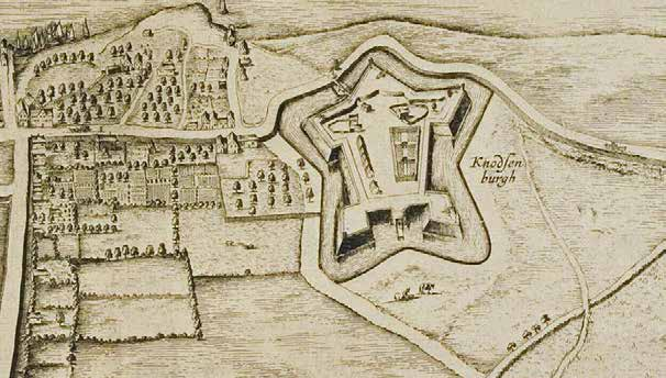 Afb. 3c. Vesting Knodsenburg bij Lent in 1649. gronden.