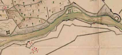 Alles soo als het geweest is in de Jaeren 1747 en 1748. Hierop zijn onder andere het Fort Oranje, het Fort Maurits en het Fort Zeeland afgebeeld [uit: 296].
