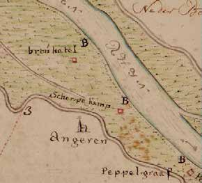 Zo bestond rond 1577 een ticheloven aan de overzijde van de Nederrijn, bij het Looveer. Ook stond er een veldoven in de Oplaag.